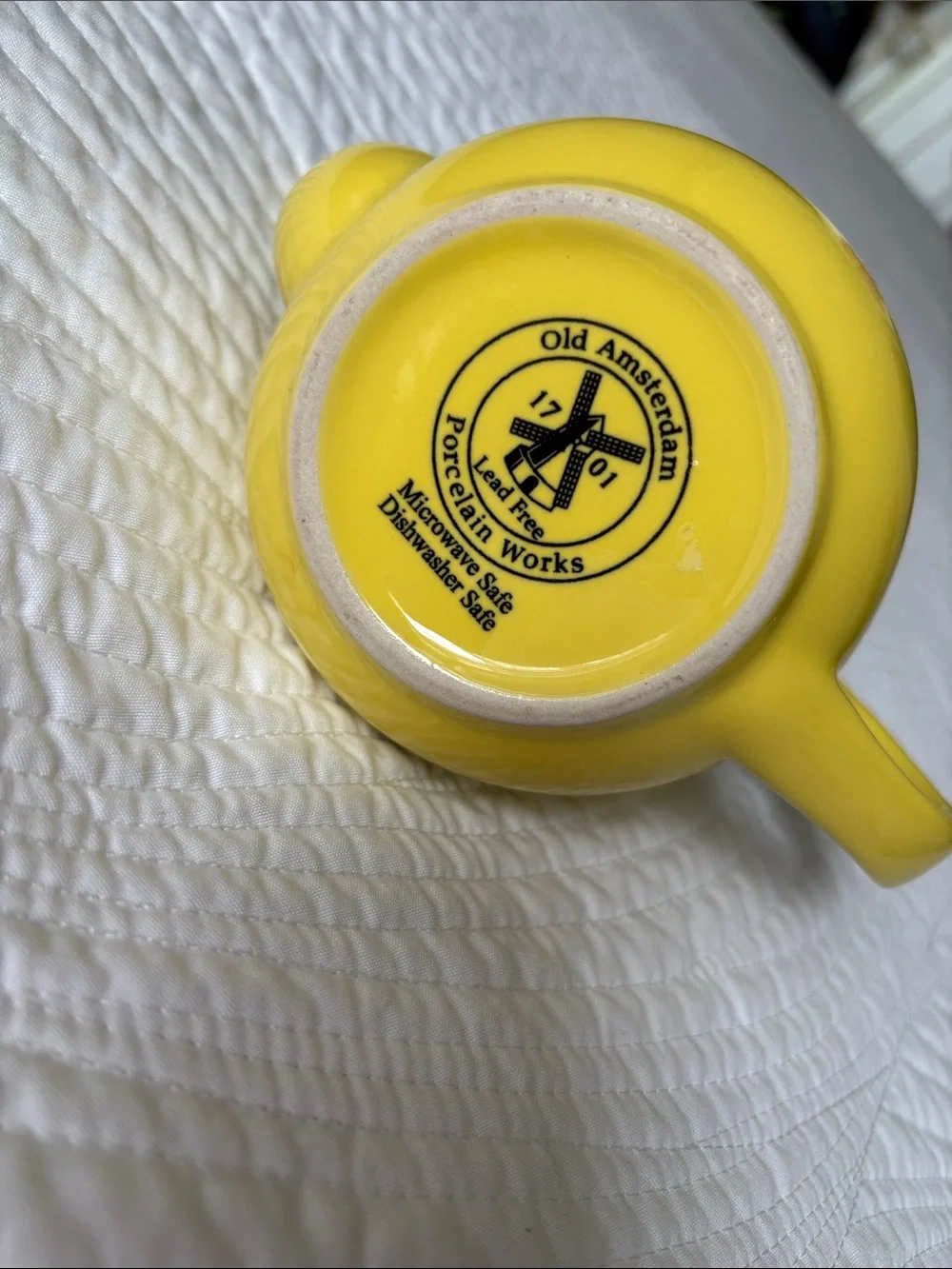 Bright Yellow Teapot Old Amsterdam Porcelain Works